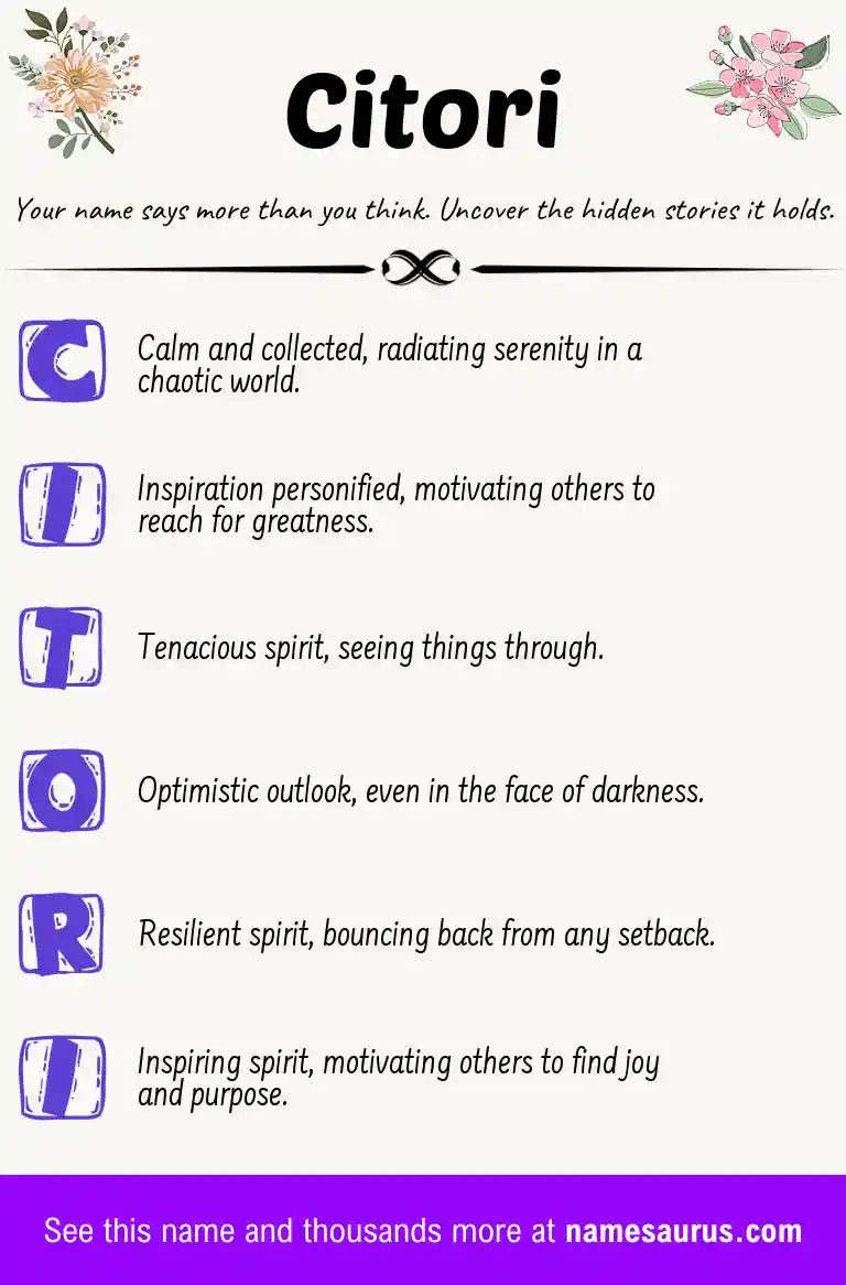 Acrostic poem about Citori.