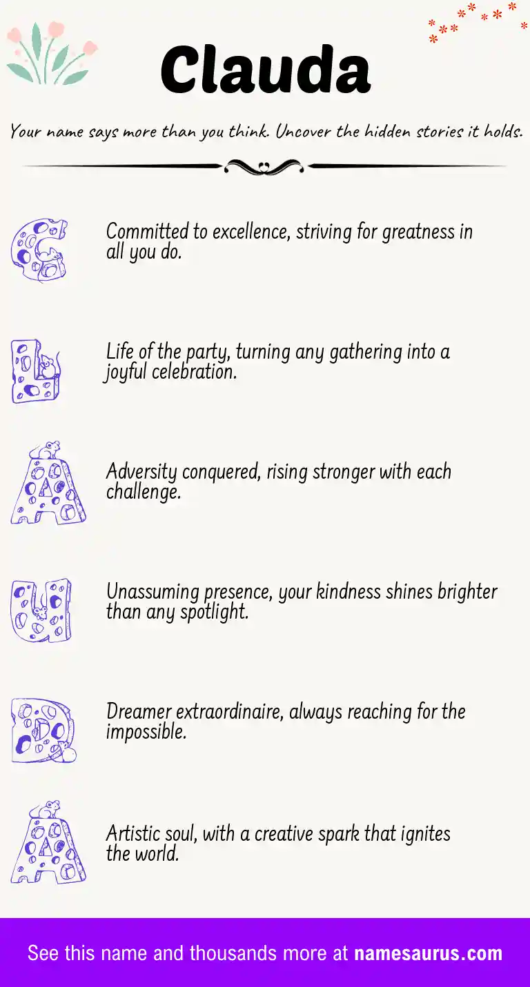 Acrostic poem about Clauda.