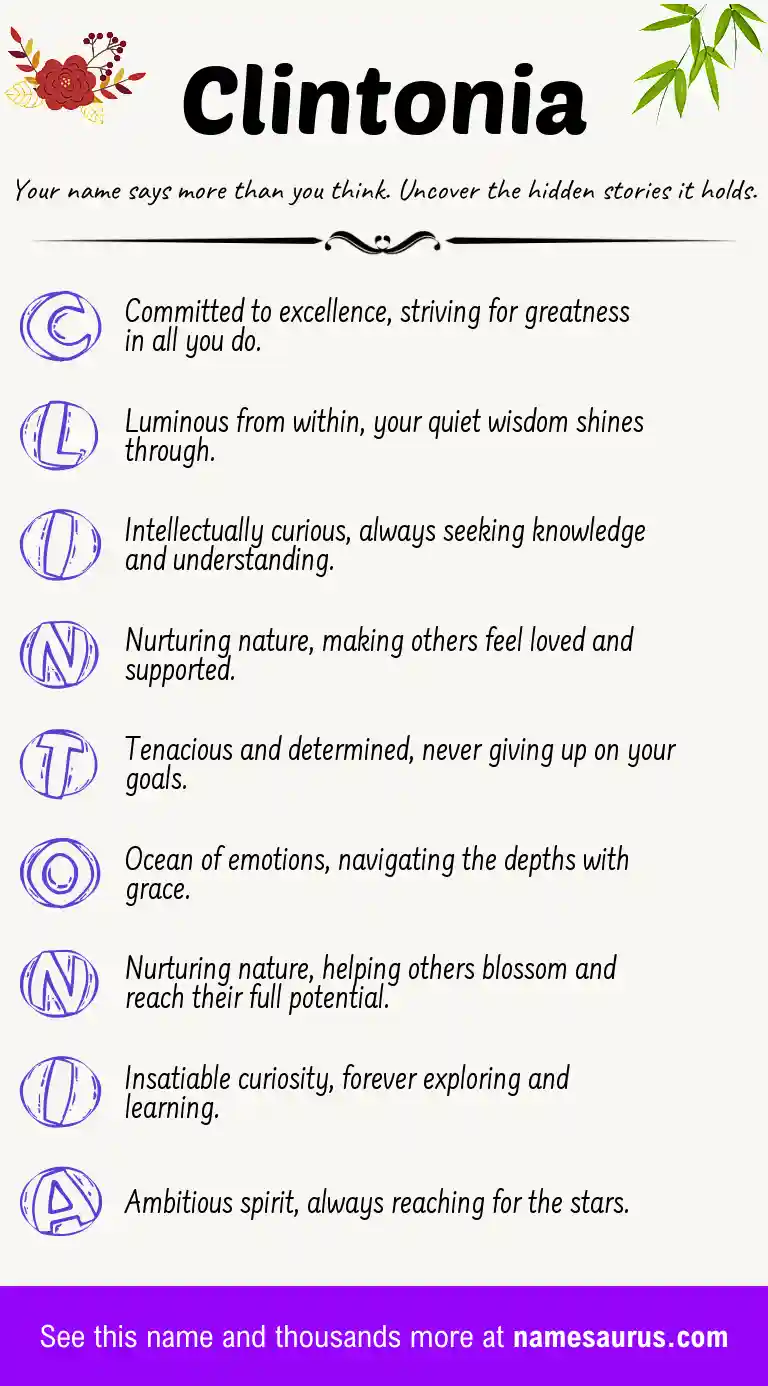 Acrostic poem about Clintonia.