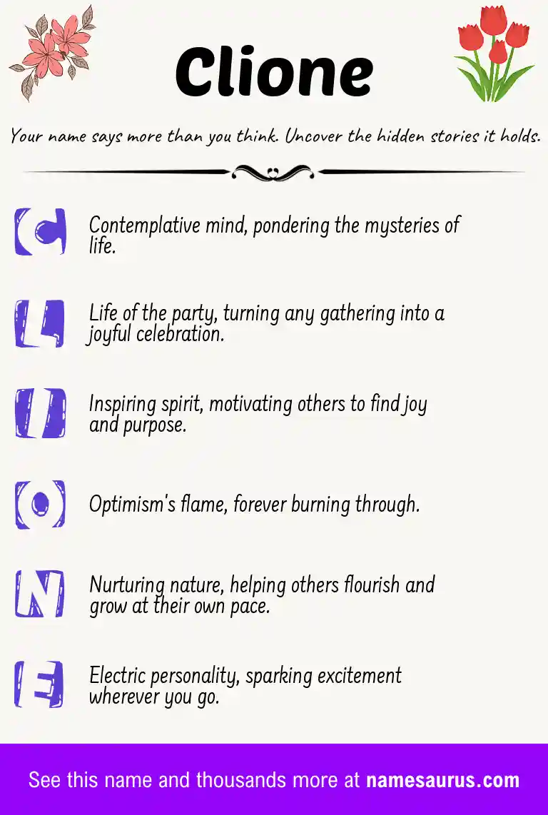 Acrostic poem about Clione.