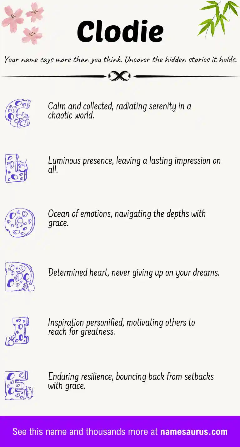 Acrostic poem about Clodie.