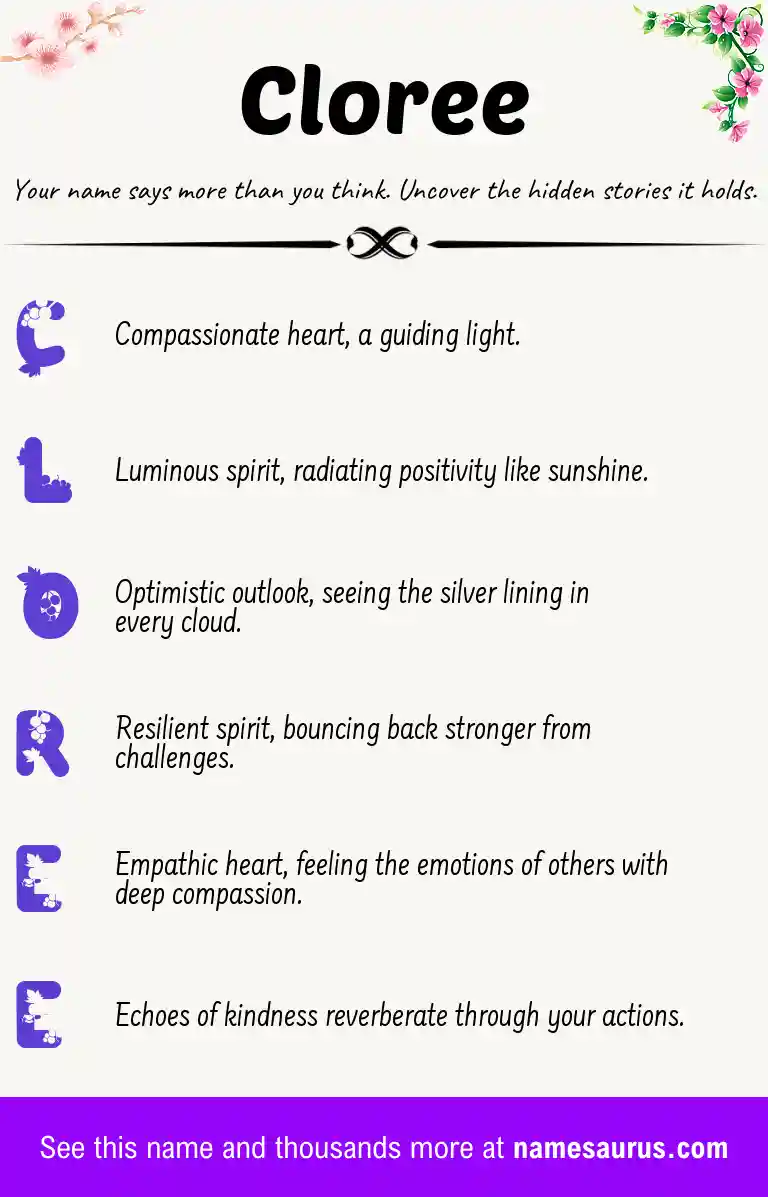 Acrostic poem about Cloree.