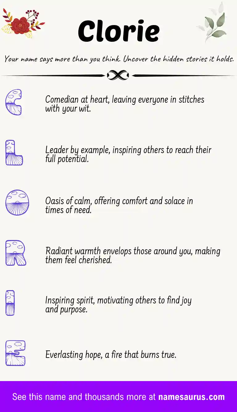 Acrostic poem about Clorie.