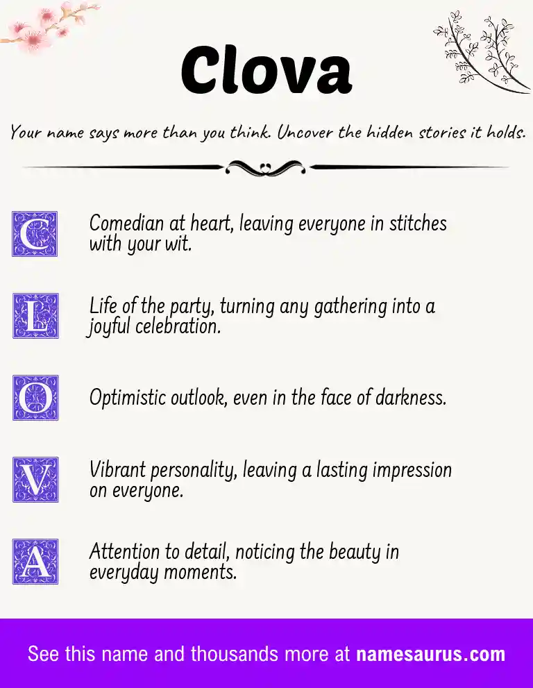 Acrostic poem about Clova.