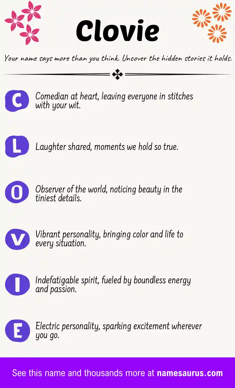 Acrostic poem about Clovie.