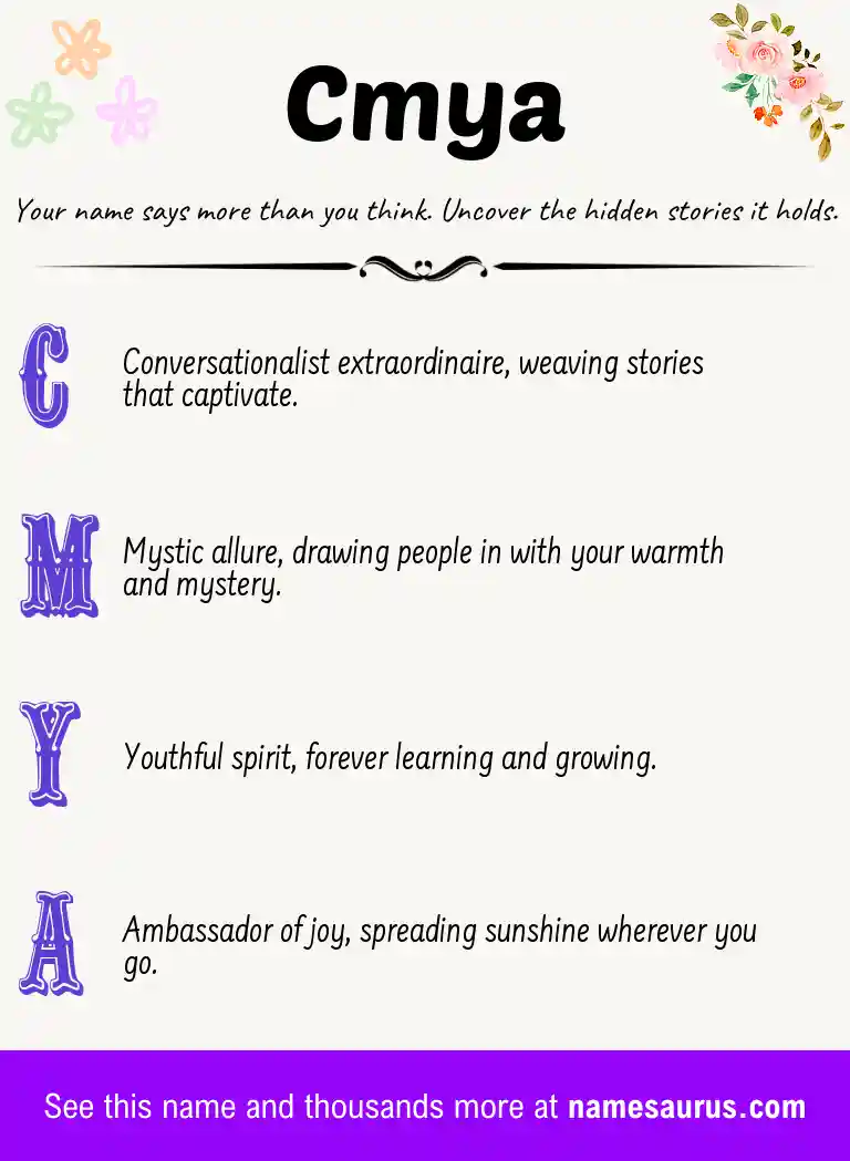 Acrostic poem about Cmya.
