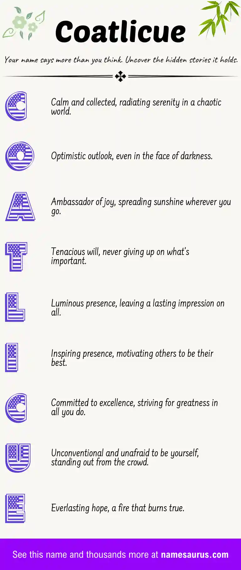 Acrostic poem about Coatlicue.