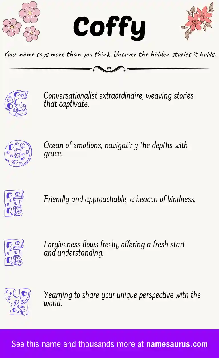 Acrostic poem about Coffy.