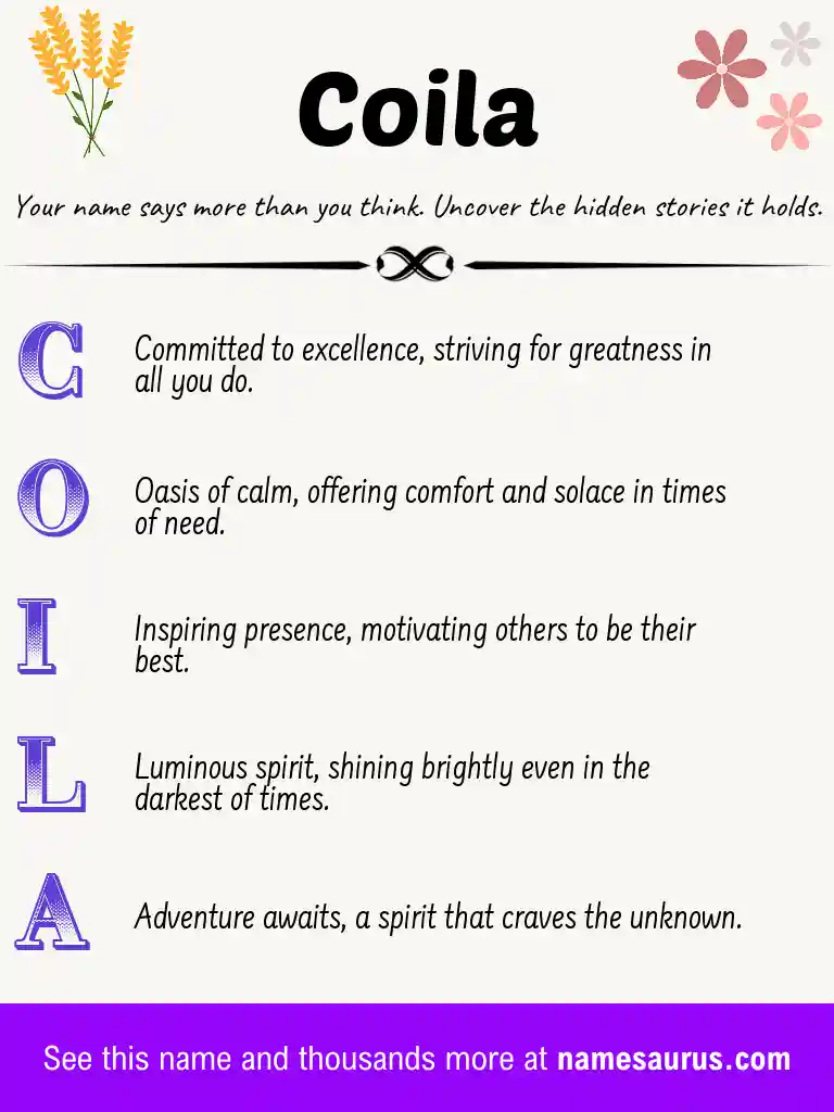 Acrostic poem about Coila.