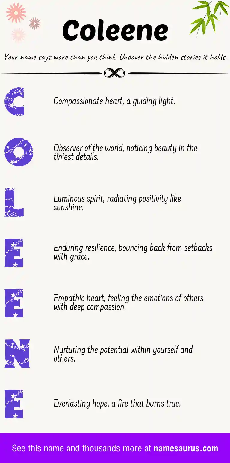 Acrostic poem about Coleene.