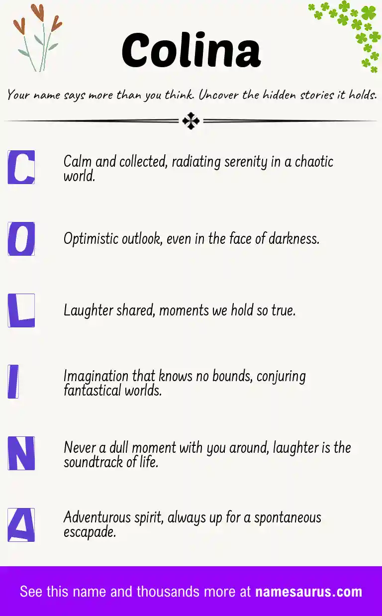 Acrostic poem about Colina.