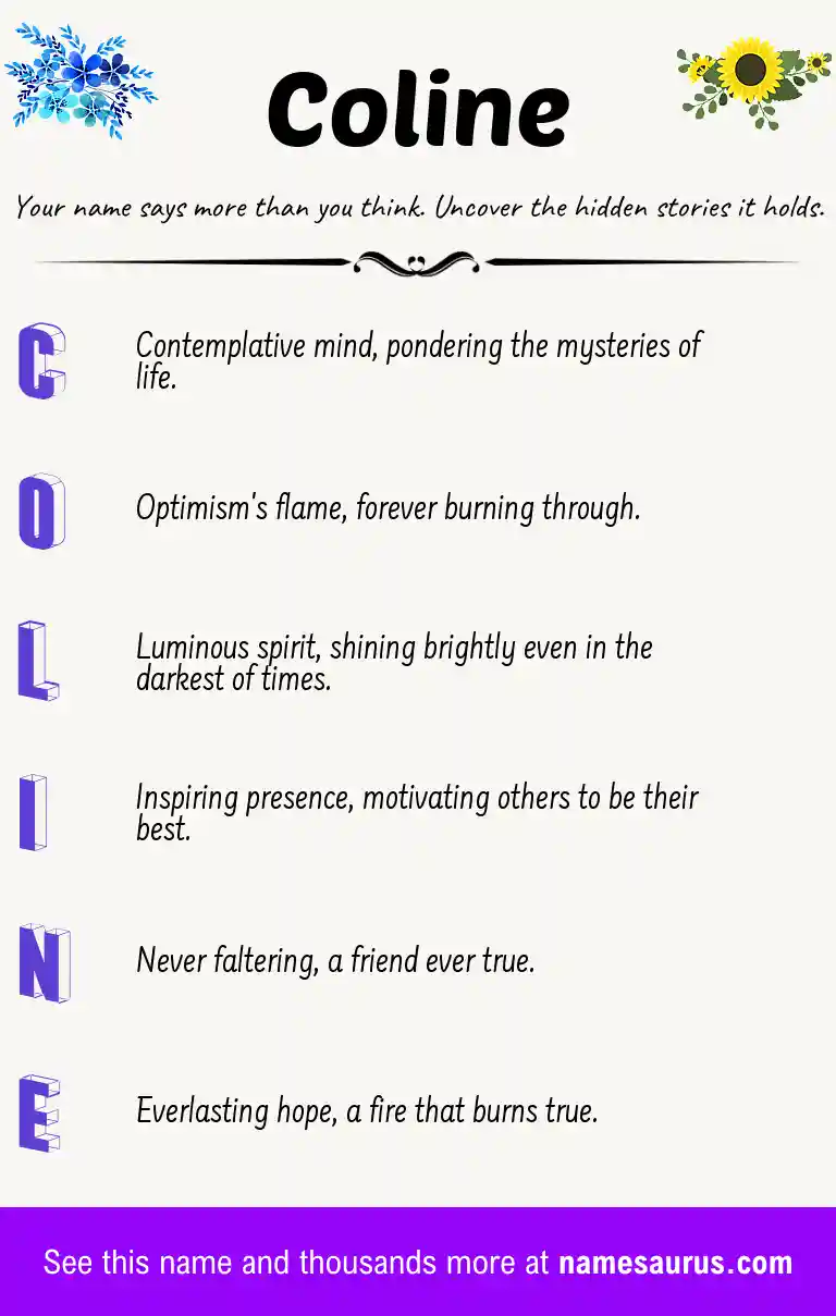 Acrostic poem about Coline.