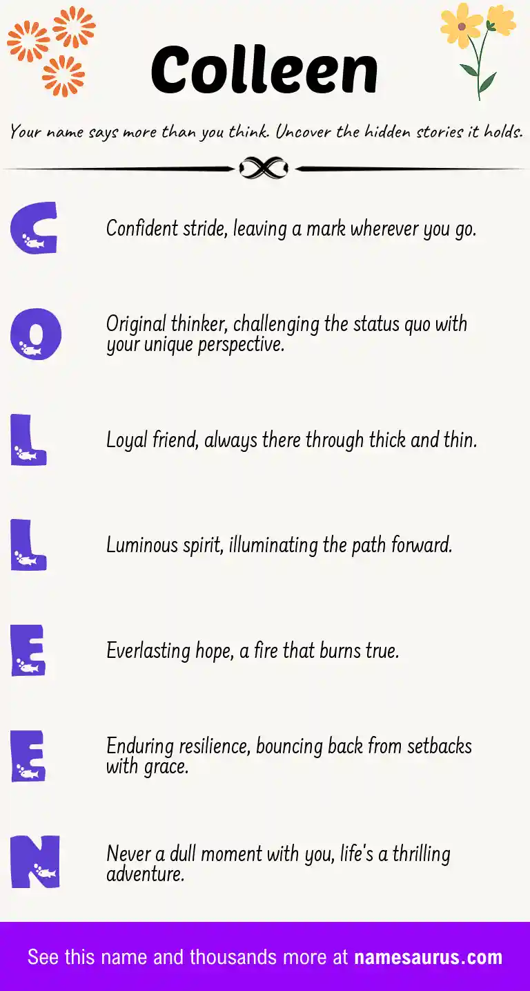 Acrostic poem about Colleen.