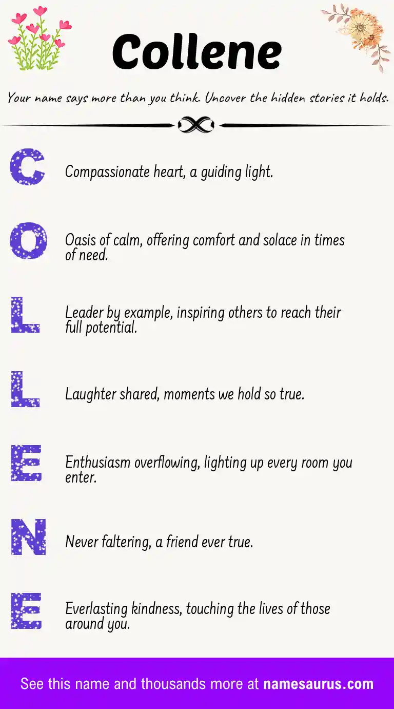 Acrostic poem about Collene.