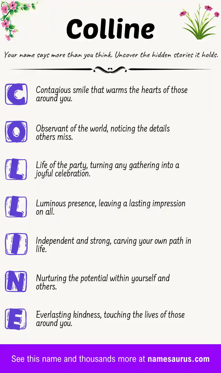 Acrostic poem about Colline.