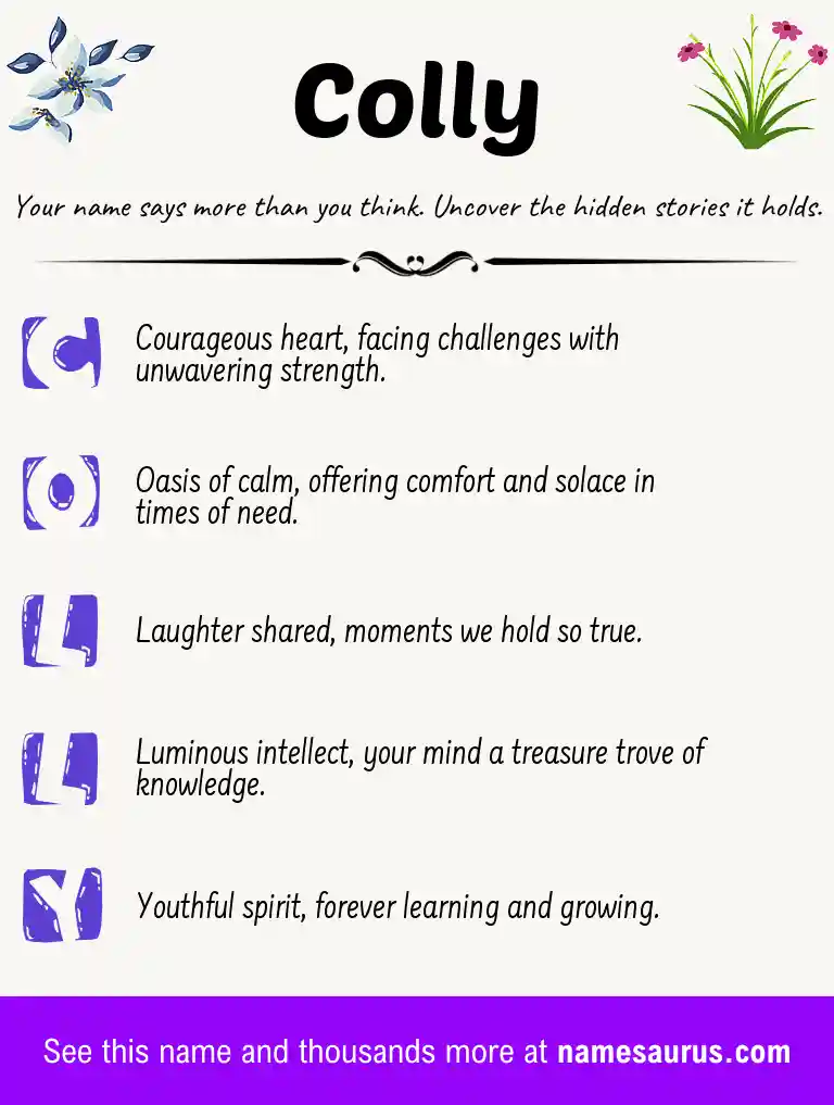 Acrostic poem about Colly.
