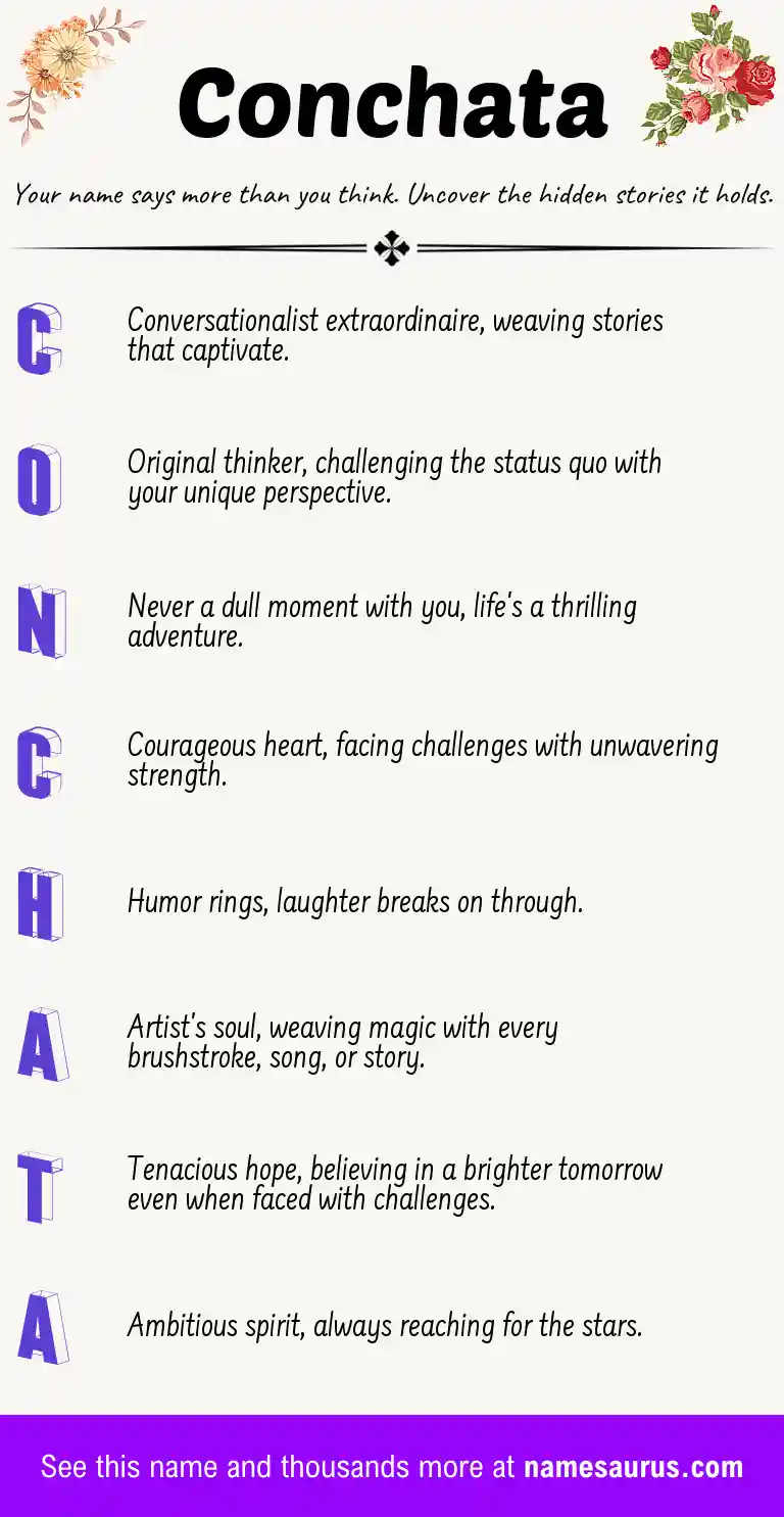 Acrostic poem about Conchata.