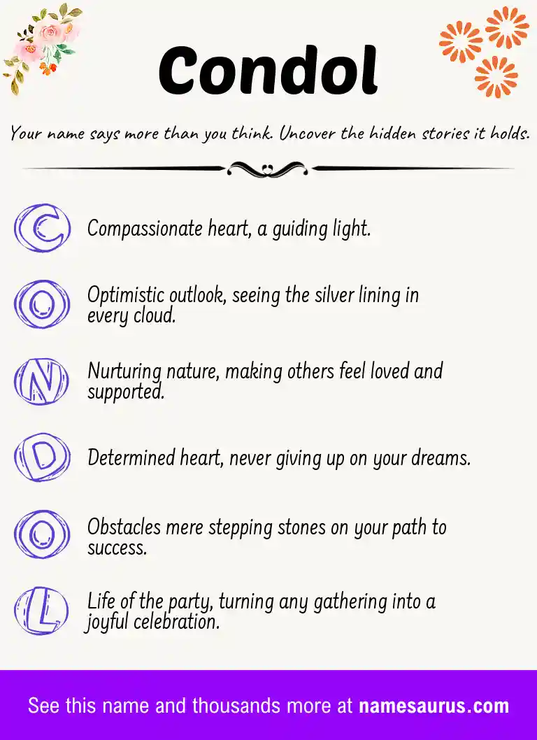 Acrostic poem about Condol.