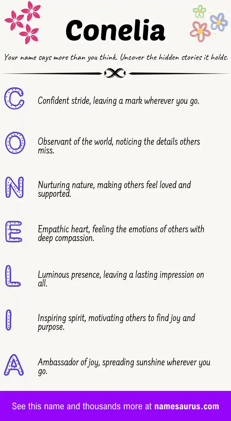 Acrostic poem about Conelia.