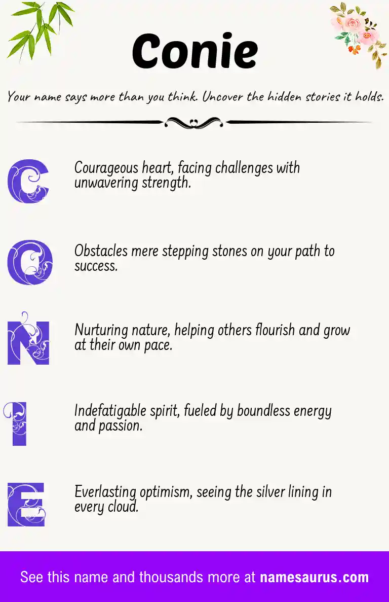 Acrostic poem about Conie.