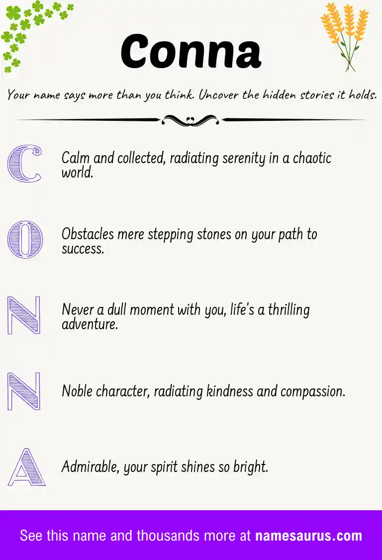 Acrostic poem about Conna.