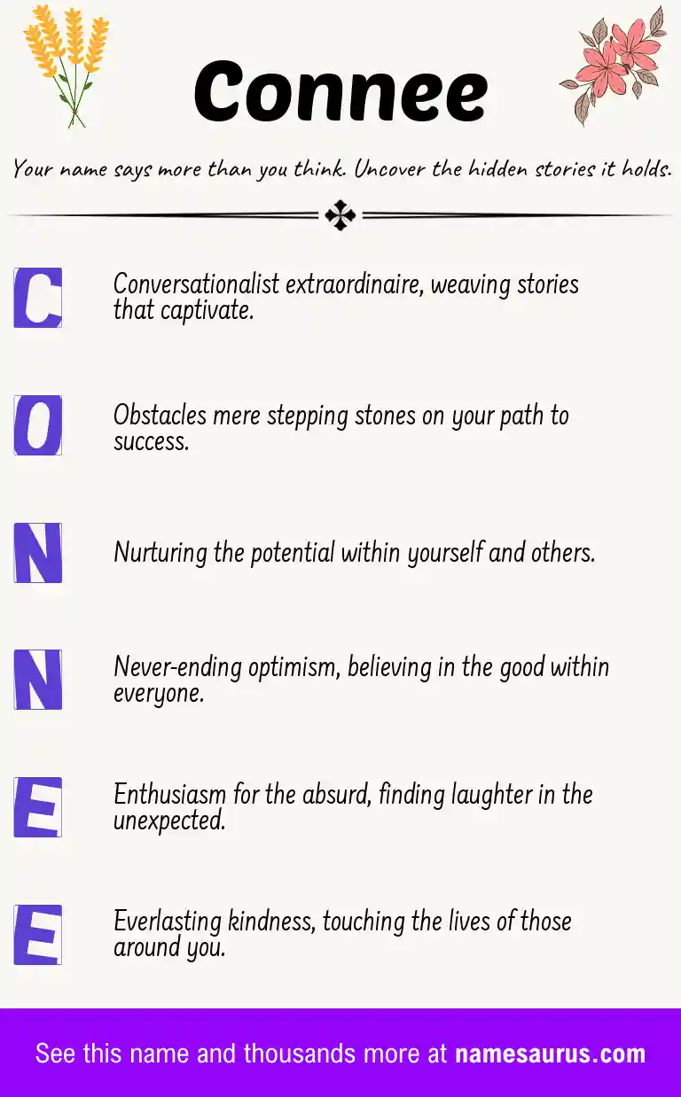 Acrostic poem about Connee.