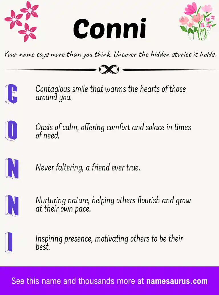 Acrostic poem about Conni.