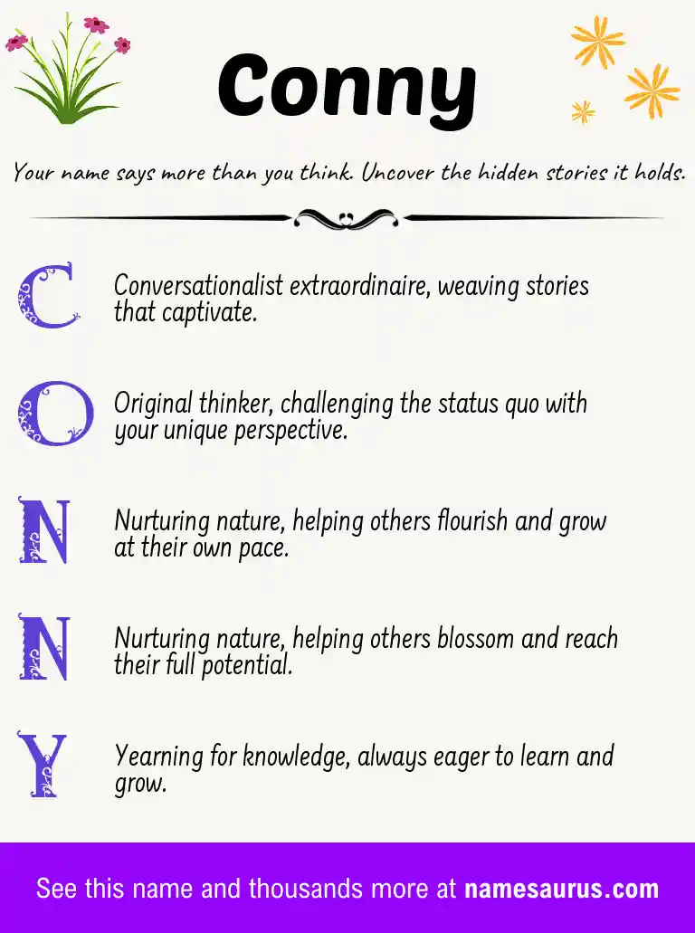 Acrostic poem about Conny.