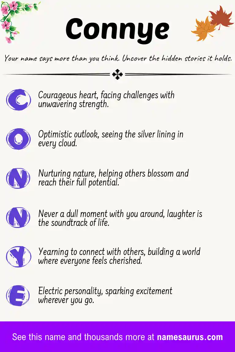 Acrostic poem about Connye.