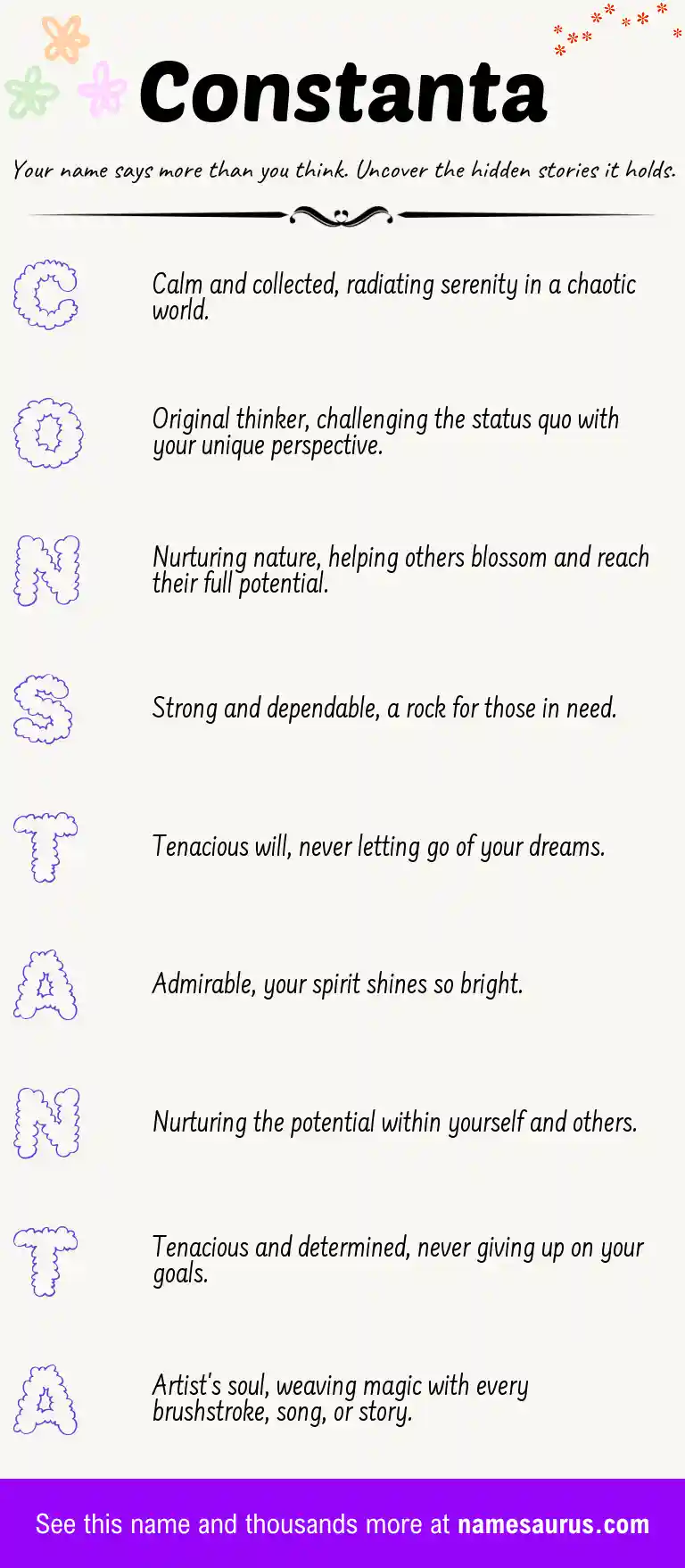 Acrostic poem about Constanta.