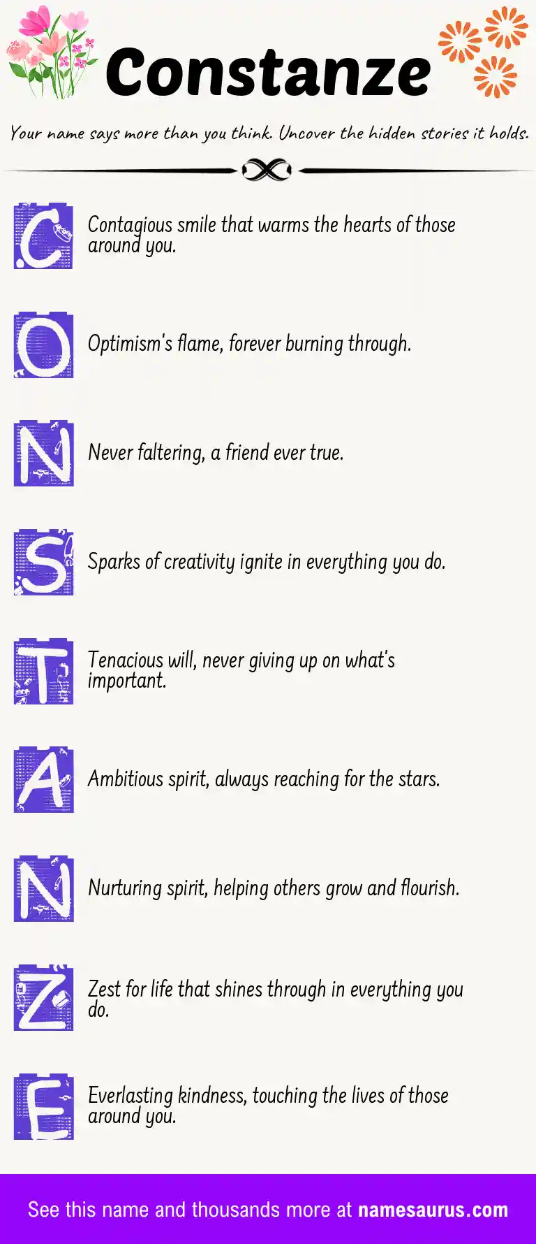 Acrostic poem about Constanze.