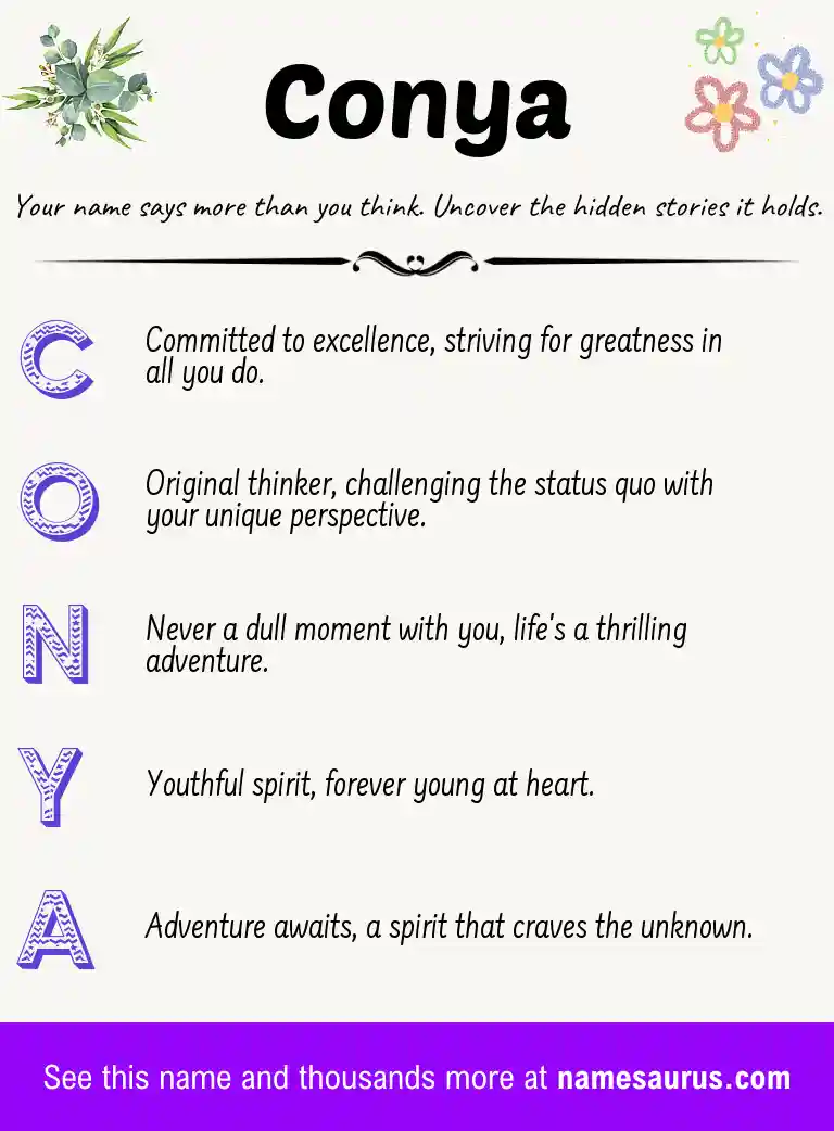 Acrostic poem about Conya.