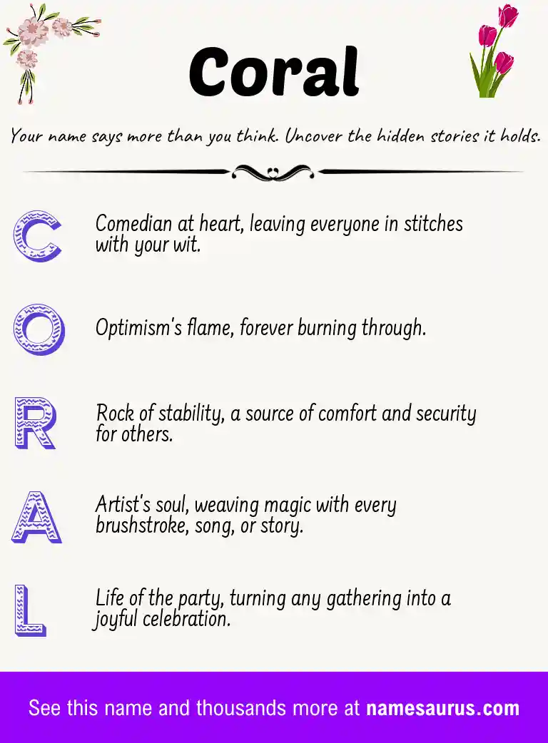 Acrostic poem about Coral.