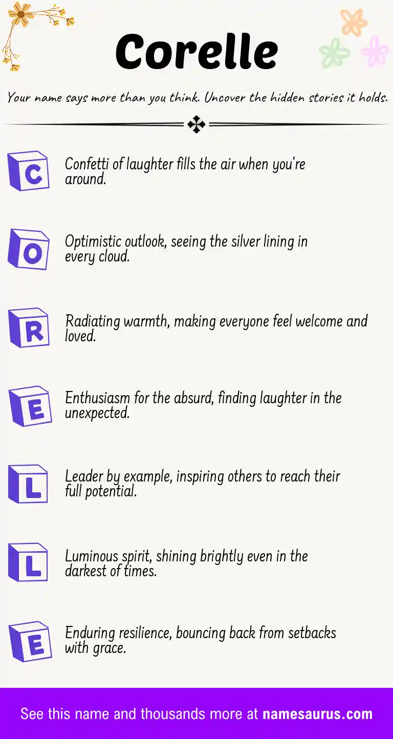 Acrostic poem about Corelle.