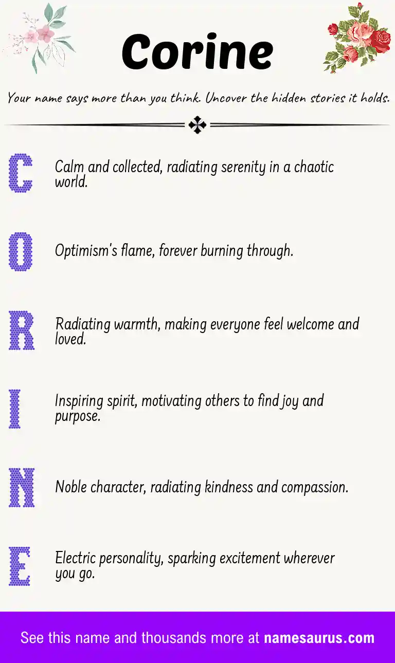 Acrostic poem about Corine.