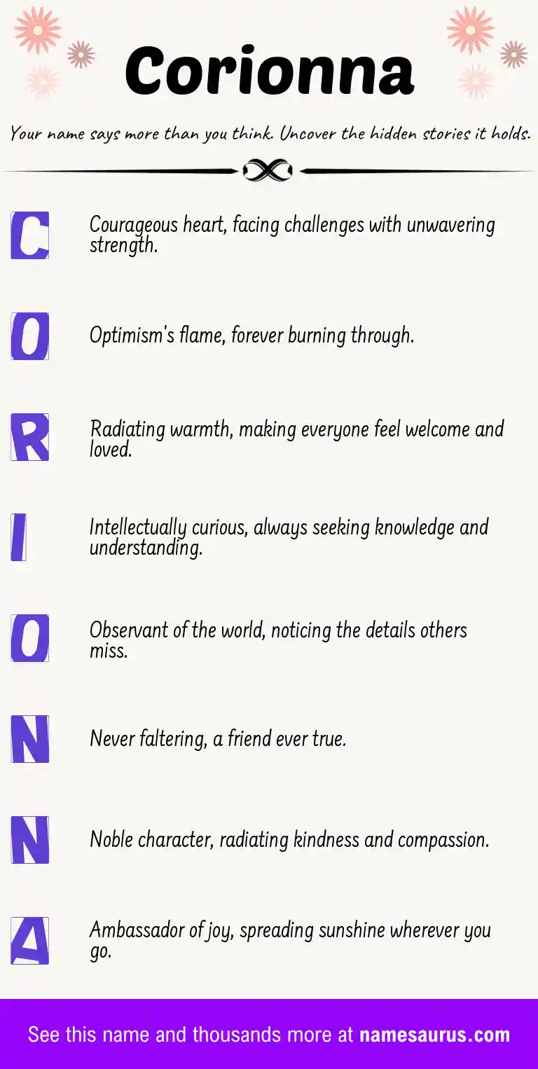 Acrostic poem about Corionna.
