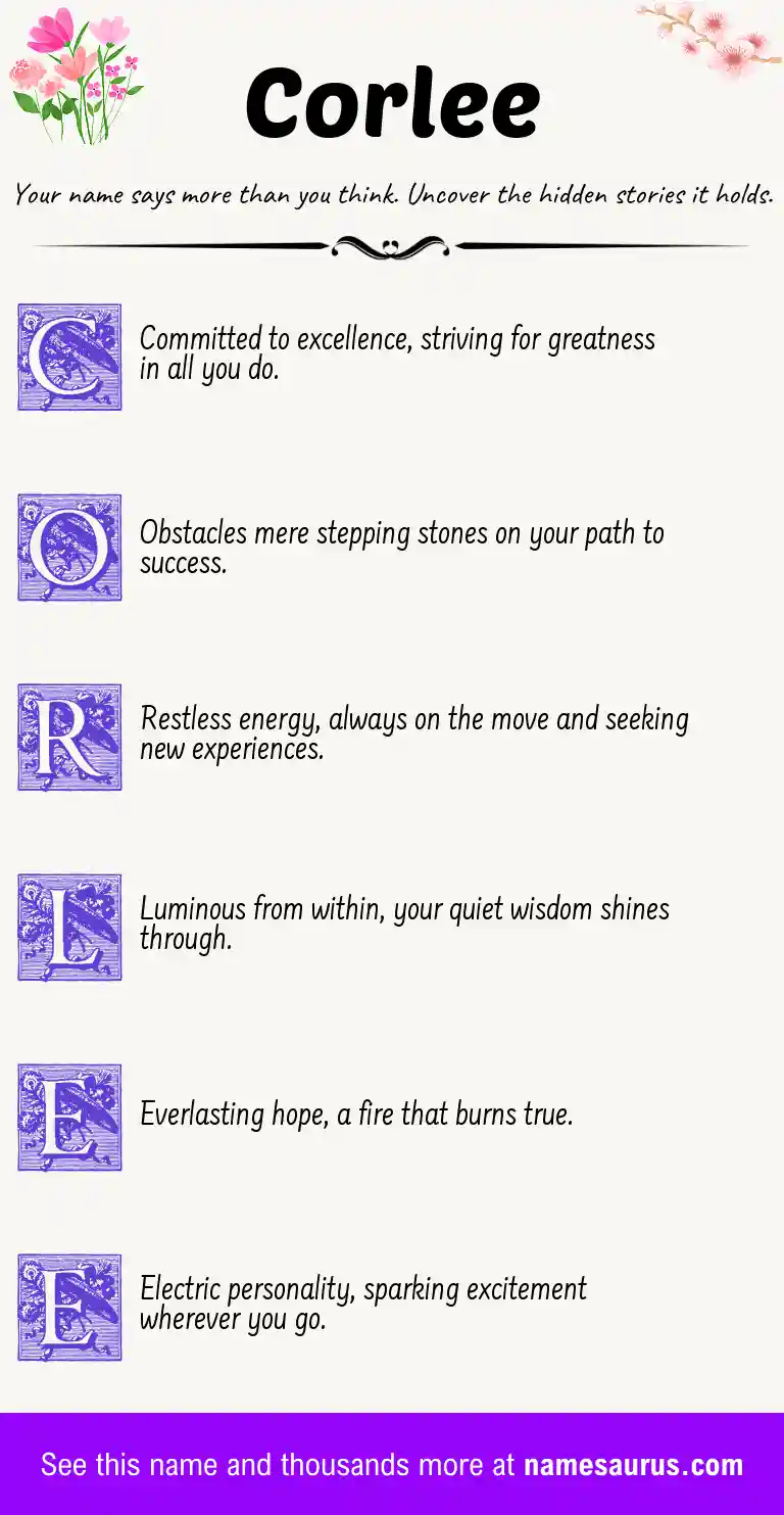 Acrostic poem about Corlee.