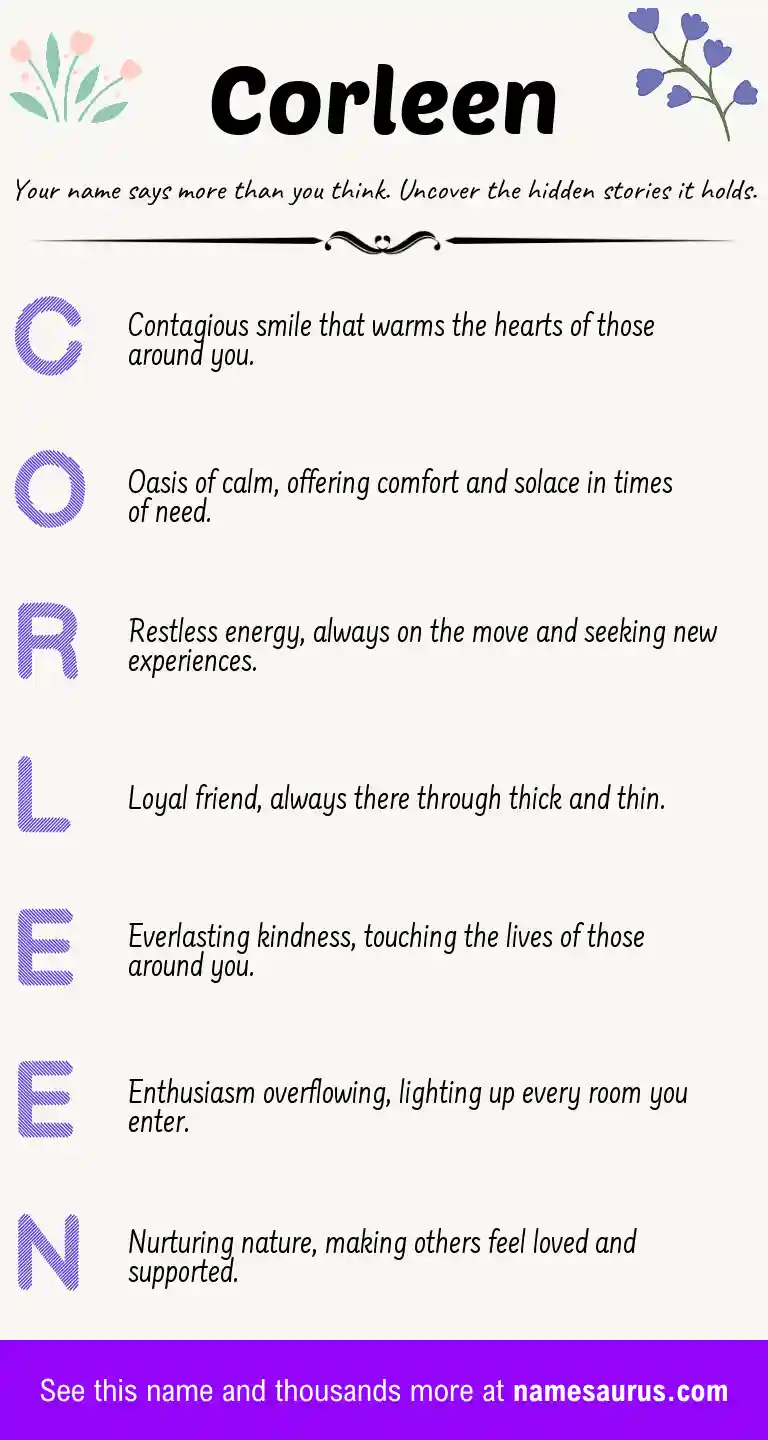 Acrostic poem about Corleen.