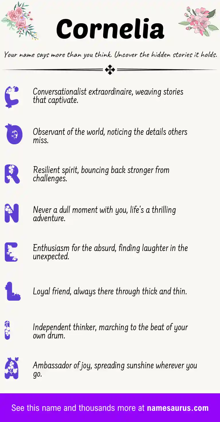 Acrostic poem about Cornelia.