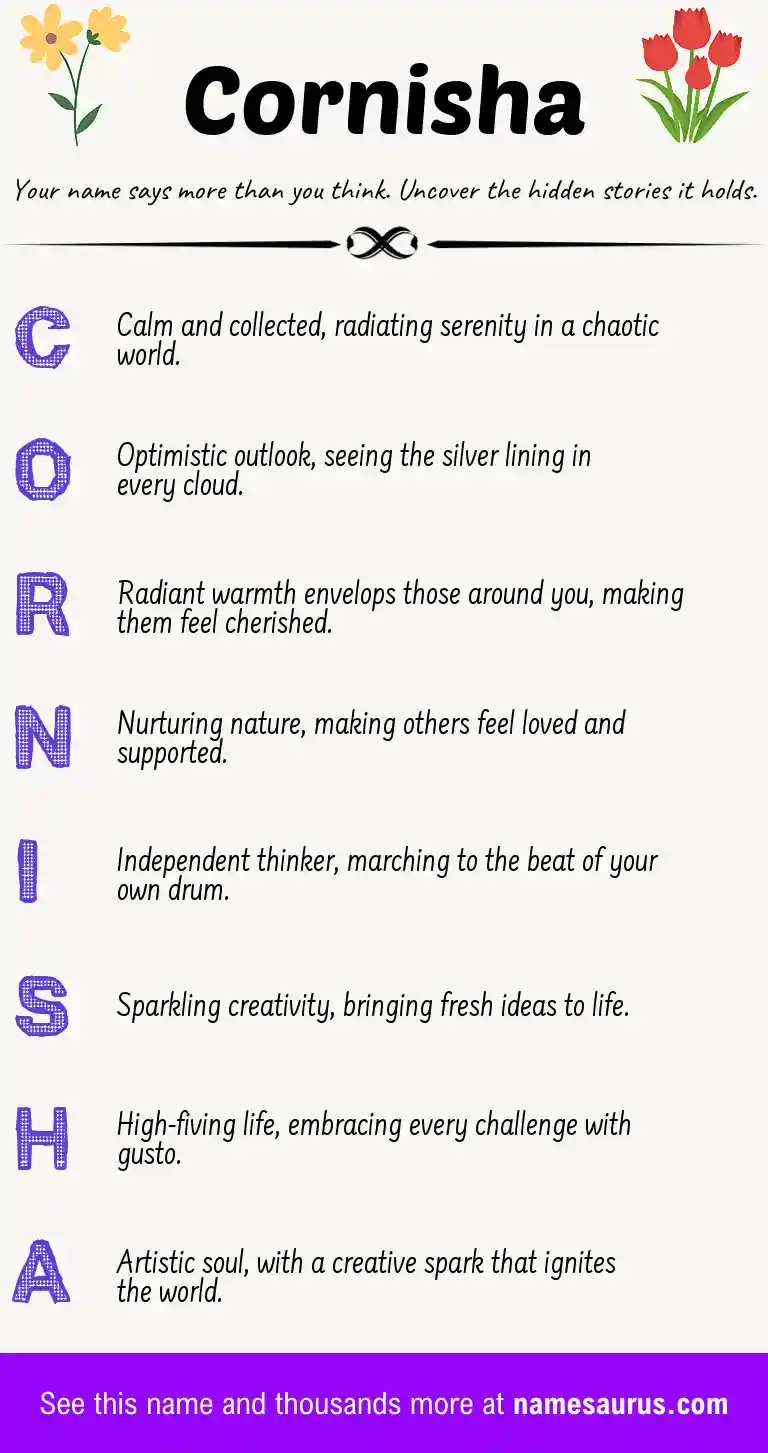 Acrostic poem about Cornisha.