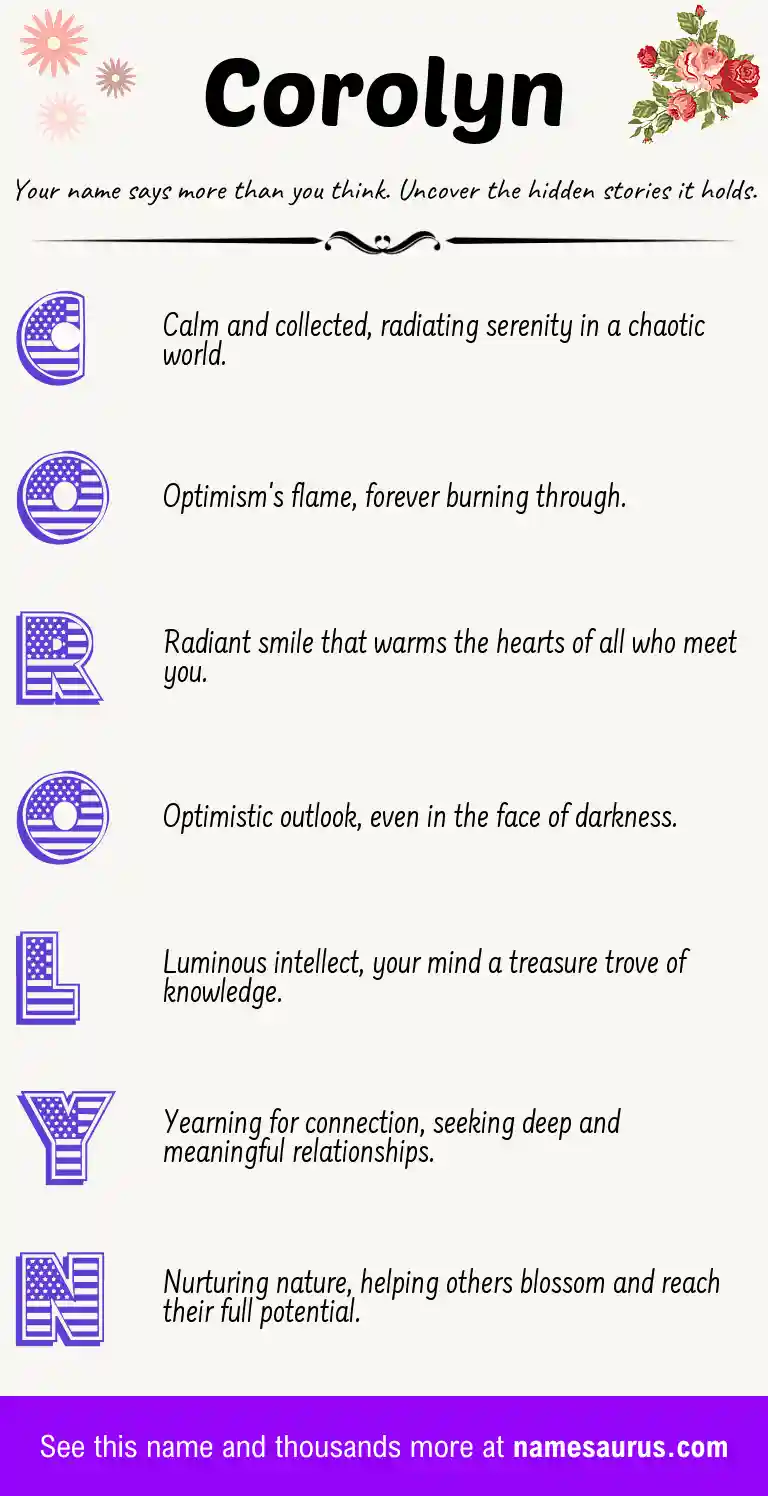 Acrostic poem about Corolyn.