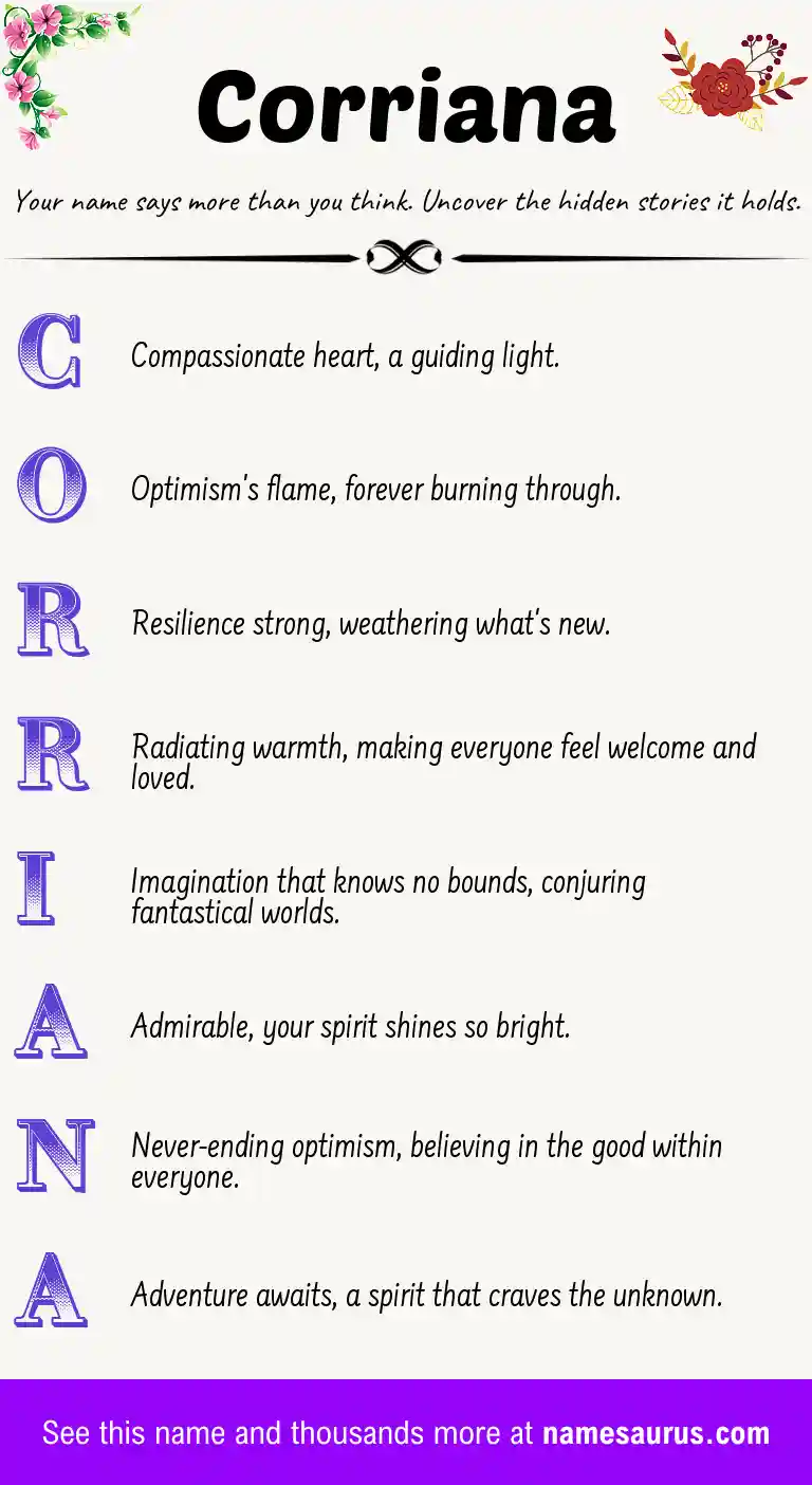 Acrostic poem about Corriana.