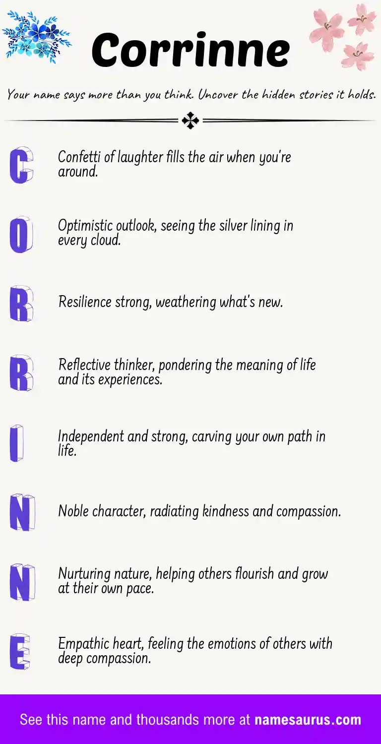 Acrostic poem about Corrinne.