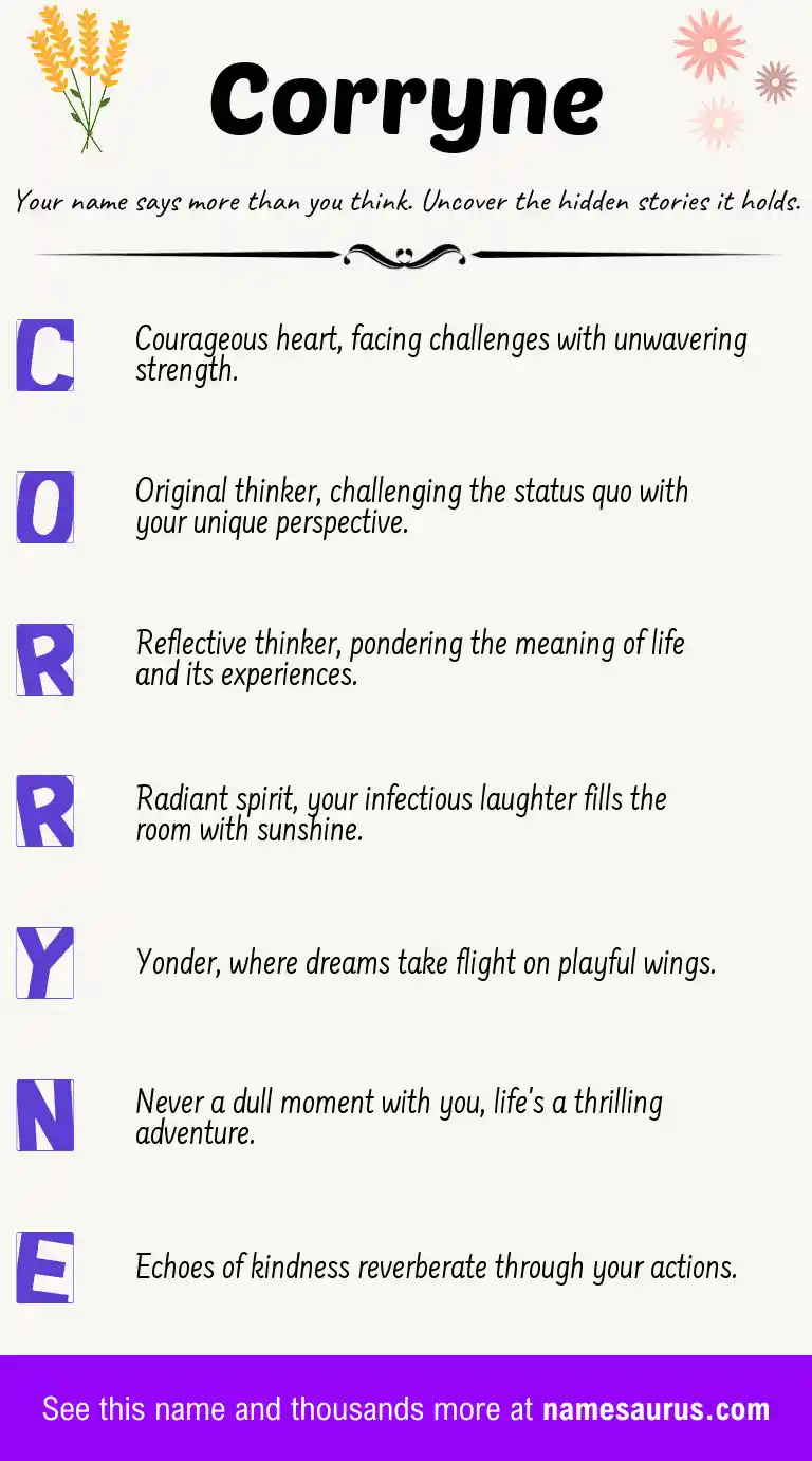 Acrostic poem about Corryne.