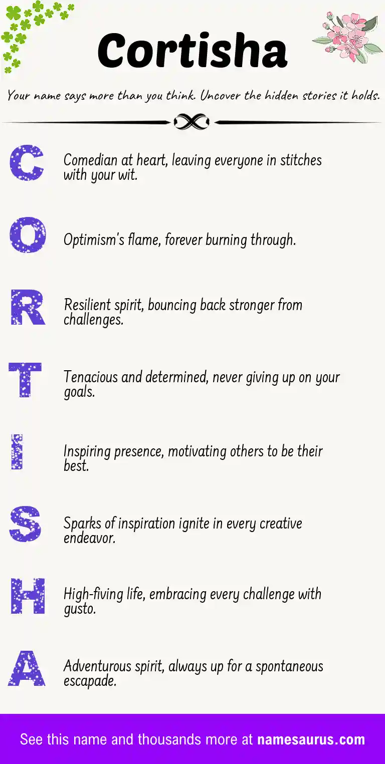Acrostic poem about Cortisha.
