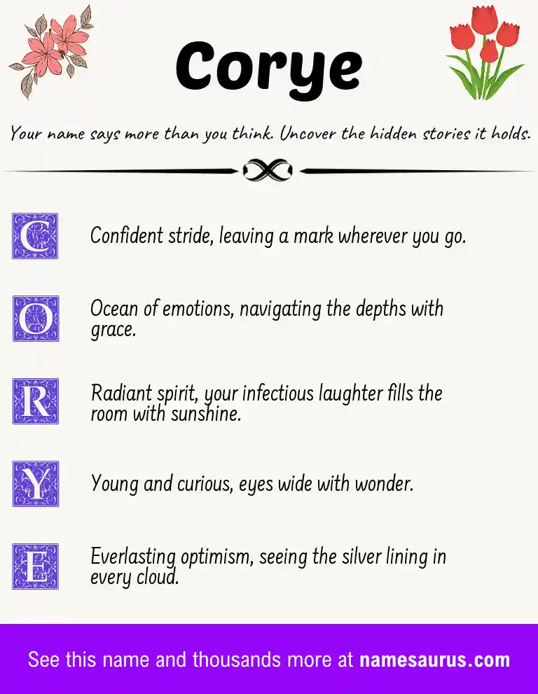 Acrostic poem about Corye.