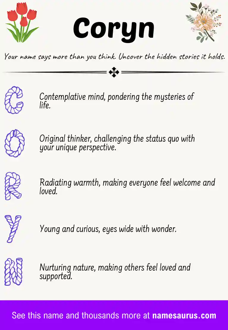 Acrostic poem about Coryn.