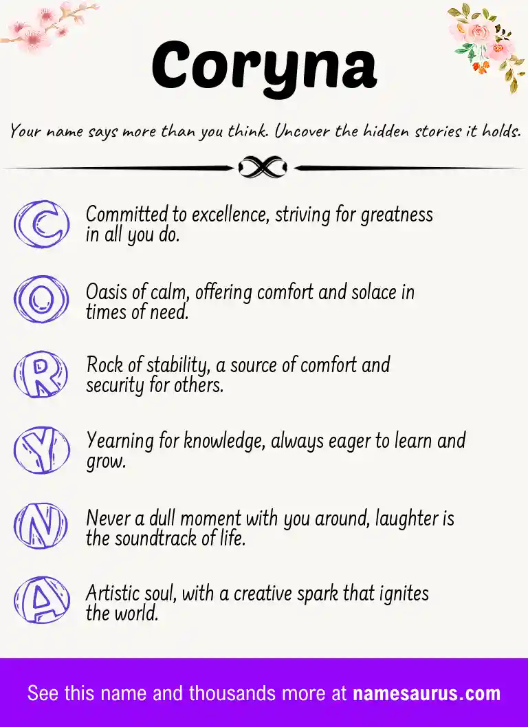 Acrostic poem about Coryna.
