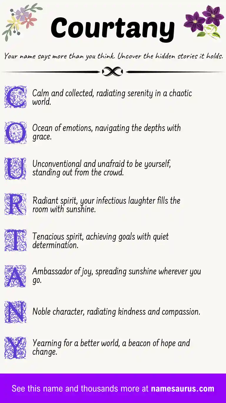 Acrostic poem about Courtany.