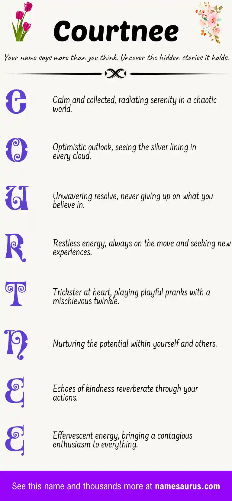 Acrostic poem about Courtnee.